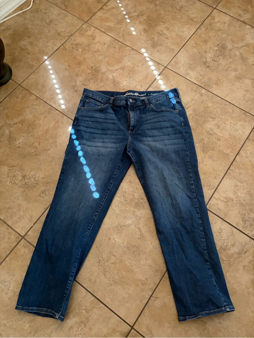 Eddie Bauer Dark Blue Straight-Leg Women's Jeans